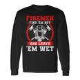 Firefighter Firemen Find Em Hot Fire Rescue Fire Fighter Long Sleeve T-Shirt Gifts ideas