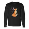 Fox Japanese Cherry Blossom Flower Vintage Men Women Long Sleeve T-Shirt T-shirt Graphic Print Gifts ideas