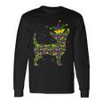 Funny Dog Mardi Gras Cute Leopard Chihuahua Puppy Lover Men Women Long Sleeve T-shirt Graphic Print Unisex Gifts ideas