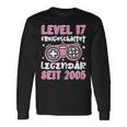 Gamer Girl Level 17 Langarmshirts, Zockerin 2005 Geburtstags-Outfit Geschenkideen