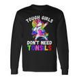 Girls Unicorn Tonsil Removal Tonsil Surgery Recovery Long Sleeve T-Shirt Gifts ideas