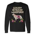 Golden Retriever Goldie Dog Floral Golden Retriever Whisperer Dog Lover Girls Women 232 Retrievers Long Sleeve T-Shirt Gifts ideas