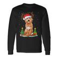 Goldendoodle Christmas Tree Lights Pajama Dog Xmas Men Women Long Sleeve T-shirt Graphic Print Unisex Gifts ideas