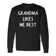 Grandma Likes Me Best Funny Joke Sarcastic Family Men Women Long Sleeve T-shirt Graphic Print Unisex Gifts ideas