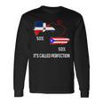 Half Puerto Rican Half Dominican Flag Map Combined Pr Rd Long Sleeve T-Shirt Gifts ideas