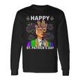 Happy St Patricks Day Confused Biden Sarcastic Mardi Gras Long Sleeve T-Shirt Gifts ideas