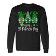 Happy St Patricks Day Cute Gnomes Lucky Heart Shamrock Irish Long Sleeve T-Shirt Gifts ideas