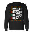 Hbcu Humbled Blessed Creative Unique Afro College Student Long Sleeve T-Shirt Gifts ideas