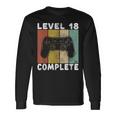 Herren 18 Geburtstag Jungen Gamer Level 18 Complete Langarmshirts Geschenkideen