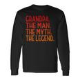 Herren Opa Der Mann Der Myth The Legend Großvater V2 Langarmshirts Geschenkideen