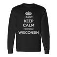 Ich Kann Nicht Ruhig Bleiben - Wisconsin USA Fan Langarmshirts Geschenkideen