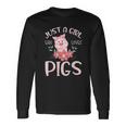 Just A Girl Who Loves Pigs Hog Lover Cute Farmer Girls Long Sleeve T-Shirt Gifts ideas