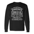 Legenden Februar 1983 40. Geburtstag Herren Langarmshirts, Retro Design Geschenkideen