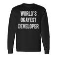Lente Game Dev World Okayest Developer Long Sleeve T-Shirt T-Shirt Gifts ideas