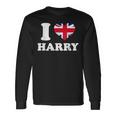 I Love Harry Cool Named Personalized Heart Long Sleeve T-Shirt Gifts ideas