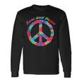 Love Peace 60Er 70Er Jahre Hippie Frieden Kostüm Tie Dye Langarmshirts Geschenkideen