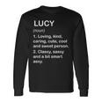 Lucy Definition Personalized Custom Name Loving Kind Long Sleeve T-Shirt Gifts ideas