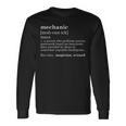 Mechanic Definition Dad Car Guy Garage Fathers Day Long Sleeve T-Shirt T-Shirt Gifts ideas