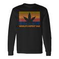 Mens Worlds Dopest Dad Weed Cannabis 420 Vintage Gift Men Women Long Sleeve T-shirt Graphic Print Unisex Gifts ideas