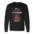 Merry Christmas Lets Go Brandon Red Truck Christmas Tree Long Sleeve T-Shirt Gifts ideas