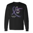 My Grandmas Fight Is My Fight Pancreatic Cancer Awareness Men Women Long Sleeve T-shirt Graphic Print Unisex Gifts ideas