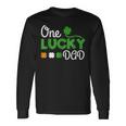 One Lucky Dad St Patricks Day Pregnancy Announcemen Long Sleeve T-Shirt Gifts ideas