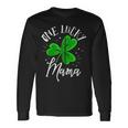 One Lucky Mama St Patricks Day Leaf Clover St Paddys Day Long Sleeve T-Shirt Gifts ideas