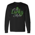 One Lucky Mom Shamrock Mom Life St Patricks Day Long Sleeve T-Shirt Gifts ideas