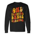 One Thankful Dance Teacher Thanksgiving Groovy Men Women Long Sleeve T-Shirt T-shirt Graphic Print Gifts ideas