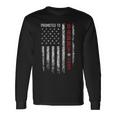 Patriotic Promoted To Daddy Est 2023 First Time Dad Long Sleeve T-Shirt Gifts ideas