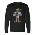 Pet All The Dogs Elf Matching Group Christmas Pajama V2 Long Sleeve T-Shirt Gifts ideas