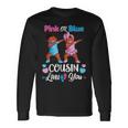 Pink Or Blue Cousin Loves You Black Baby Gender Reveal Party Long Sleeve T-Shirt T-Shirt Gifts ideas