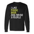 Pokerkarten Spruch Pokerrunde I Like Beer Poker Langarmshirts Geschenkideen