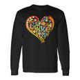 Pretty 60S 70S Hippie Peace Love Heart Peace Sign Long Sleeve T-Shirt T-Shirt Gifts ideas