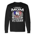 Proud Mom Of A Us Veteran - Dog Tags Military Mother Gift Men Women Long Sleeve T-shirt Graphic Print Unisex Gifts ideas