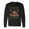 Reindeer Lovers Santa Hat Ugly Christmas Sweater Cool Long Sleeve T-Shirt Gifts ideas