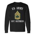 Retired Army Sergeant First Class Military Veteran Men Women Long Sleeve T-shirt Graphic Print Unisex Gifts ideas