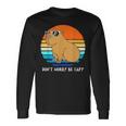 Retro Rodent Capybara Dont Be Worry Be Capy Long Sleeve T-Shirt Gifts ideas