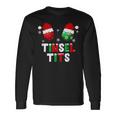 Retro Tinsel Tits And Jingle Balls Funny Matching Christmas Men Women Long Sleeve T-shirt Graphic Print Unisex Gifts ideas