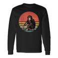 Retro Vintage Chimpanzee Monkey Wild Forest Animal Long Sleeve T-Shirt T-Shirt Gifts ideas