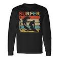 Retro Vintage Daddy Surfer Surfing Dad Long Sleeve T-Shirt Gifts ideas