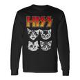 Hiss Cat Cats Kittens Rock Music Cat Lover Hiss Long Sleeve T-Shirt Gifts ideas