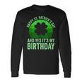 St Patricks Day Birthday Lucky Shamrock Vintage Sunset Long Sleeve T-Shirt Gifts ideas