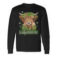 St Patrick’S Day Highland Cow Highland Heifer Long Sleeve T-Shirt Gifts ideas