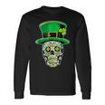 Sugar Skull Happy St Patricks Day Of Dead Long Sleeve T-Shirt Gifts ideas