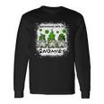 Three Gnomes Shamrock Clover Leopard Bleached St Patrick Day Long Sleeve T-Shirt Gifts ideas