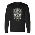 Tonia Name In Case Of Emergency My Blood Long Sleeve T-Shirt Gifts ideas