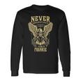 Never Underestimate The Power Of Frankie Personalized Last Name Long Sleeve T-Shirt Gifts ideas