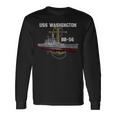 Uss Washington Bb-56 Battleship Ww2 American Warship Veteran Long Sleeve T-Shirt Gifts ideas