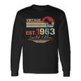 Vintage 1963 Limited Edition 60 Year Old 60Th Birthday Gifts Men Women Long Sleeve T-shirt Graphic Print Unisex Gifts ideas